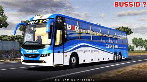 Tiger Hills Livery For Volvo B11r Sleeper Shell Bus Mod For Bussid