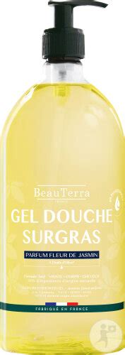 Beauterra Gel Douche Surgras Parfum Fleur Jasmin Flacon Pompe 1l