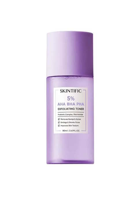 Skintific 5 Aha Bha Pha Exfoliating Toner Ingredients Explained