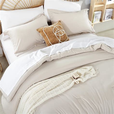 Full Size Comforter Set Boho Beige Bed Comforter Set 7pc Comforters Full Size Microfiber