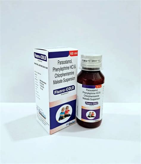 Syrup Phenylpherine Hcl 2 5mg Chlorpheniramine Paracetamol Suspension