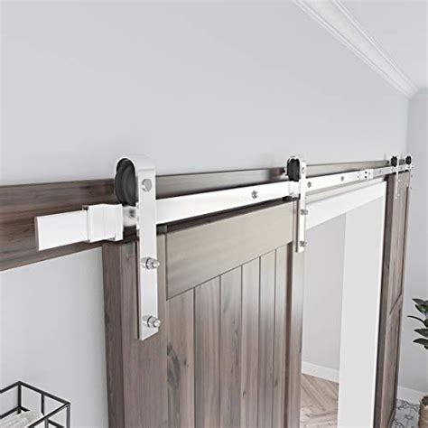 SMARTSTANDARD 12ft Heavy Duty Double Door Sliding Barn Door Hardware