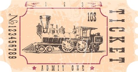 Premium Vector | Vector image of old vintage american western rail ...