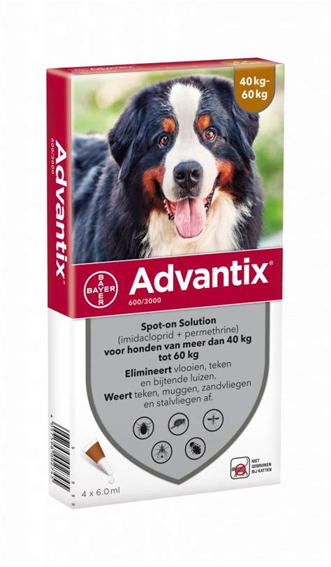 Advantix Hond Spot On Tegen Vlooien Teken En Zandvliegen Petduka