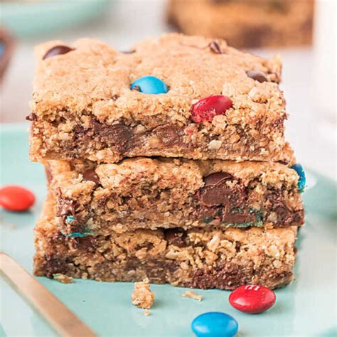 Easy Monster Cookie Bars Thrifty Frugal Mom