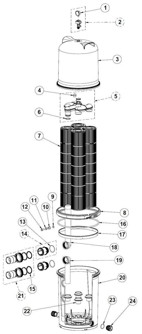 Pentair Fullfloxf C Series Cartridge Filter Parts