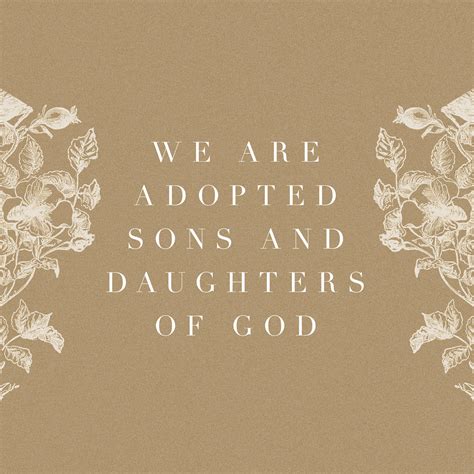 We Are Adopted Sons And Daughters Of God Sunday Social