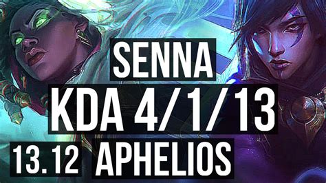 SENNA Lulu Vs APHELIOS Soraka ADC 4 1 13 1 3M Mastery EUW