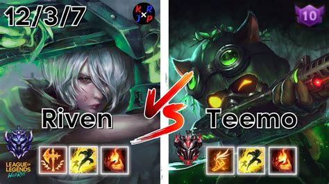 Riven Vs Teemo Top Gameplay 【wildrift】 Youtube