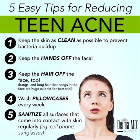 5 Easy Tips For Reducing Teen Acne From Derma Md Canada Teenage Acne