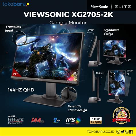 Viewsonic 27″ Xg2705 2k Qhd Gaming Monitor