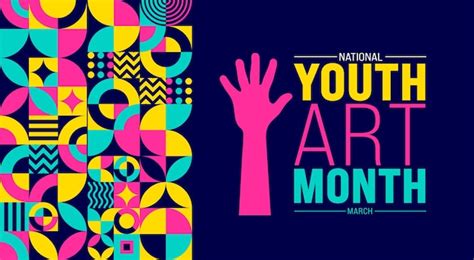 Premium Vector March Is Youth Art Month Background Template Holiday