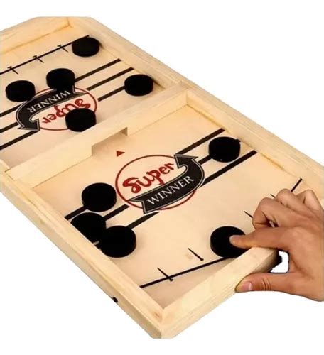 Juego De Mesa Futbol Hockey Sling Puck Juego Familiar Cuotas Sin Inter S