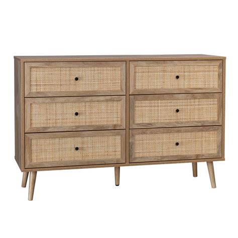 Kubu Rattan 6 Drawer Chest Of Drawers Homebase