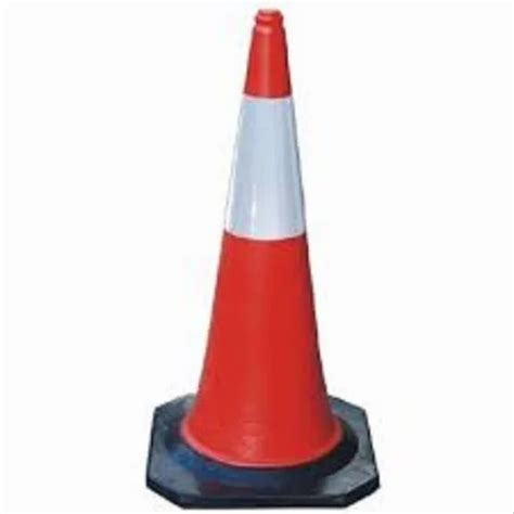 Orange Pvc Flexible Traffic Cone For Road Safety At In Vadodara