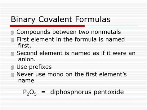 chemical formulas covalent powerpoint