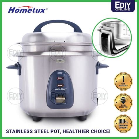 Homelux Hsrc Healthy Stainless Steel Body Inner Pot Rice