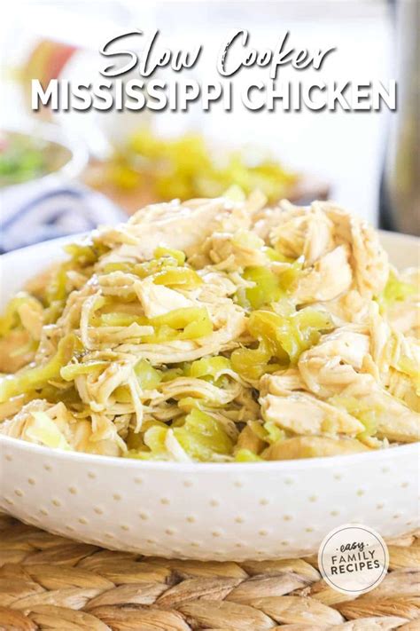 EASY Crockpot Recipe! Mississippi Chicken Recipe made in slow cooker ...