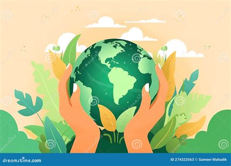 Happy Earth Day African Hands Holding Globe Earth Earth Day Concept