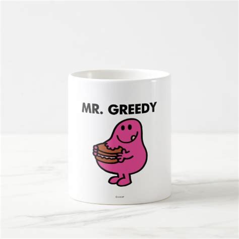 Mr. Greedy Eating Cake Coffee Mug | Zazzle