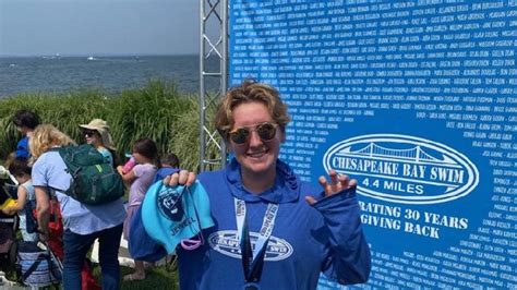 Jewell Takes Second Place In Great Chesapeake Bay 4 4 Mile Open Water Challenge Old Dominion