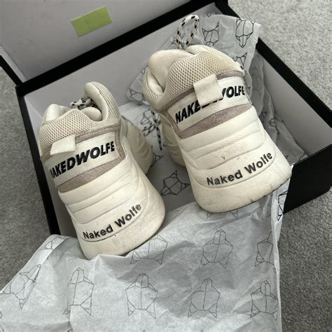Naked Wolfe Track White Trainers Size 3 5 Used Depop