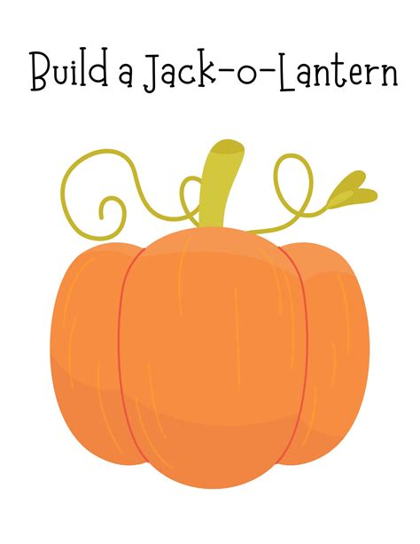 Build A Jack-o-lantern, Pumpkin Faces, Halloween Activity, Build A ...