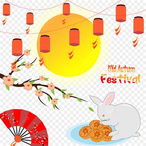 Mid Autumn Lantern Vector Hd Images Mid Autumn Lantern And Rabbit Mid