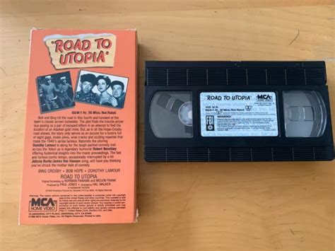 ROAD TO UTOPIA Vhs Preowned Bing Crosby Bob Hope Dorothy Lamour 1988 W