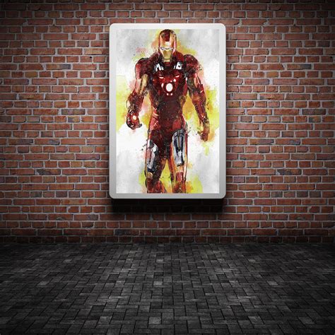 IRON MAN Iron Man Digital Marvel Poster Avengers Poster | Etsy