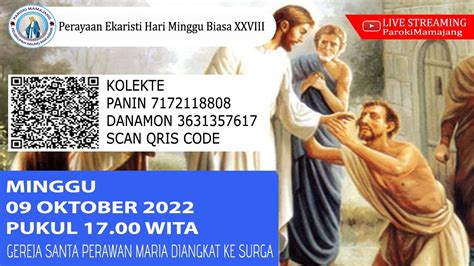 Perayaan Ekaristi Hari Minggu Biasa Xxviii Minggu Oktober