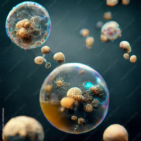 abstract living cells   microscope stock illustration adobe stock