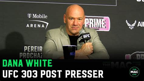 Dana White Reacts To Alex Pereira Ko “hes A Monster Ufc 303 Post