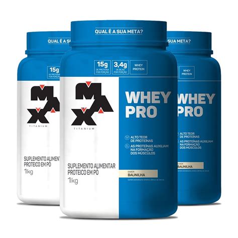 Whey Pro Concetrado Max Titanium 1kg Whey Protein Concetrado