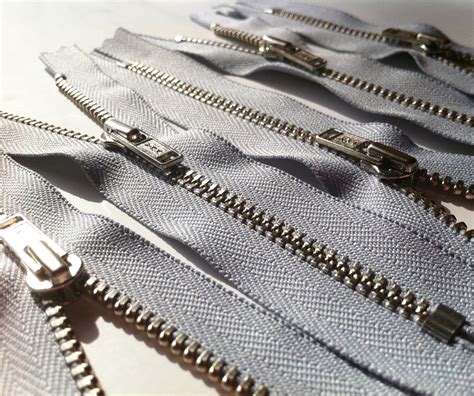 Metal Zippers Inch Closed Bottom Ykk Nickel Teeth Zips Etsy