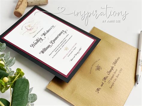 Vineyard Wedding Invitations Classic Wedding Winery Wedding - Etsy