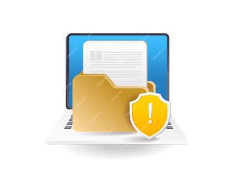 Premium Vector | Computer security folder