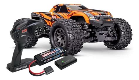 Carro A Control Remoto Traxxas Mini Maxx Bl 2s Rtr Color Naranja