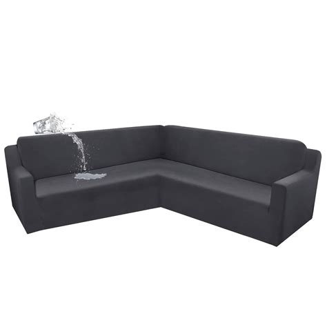 Arfntevss Corner Sectional Couch Covers L-Shaped Sofa Slipcover Set ...