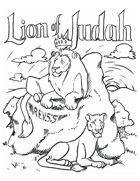 Lion Of Judah Coloring Page Free Bible Coloring Pages Coloring Pages