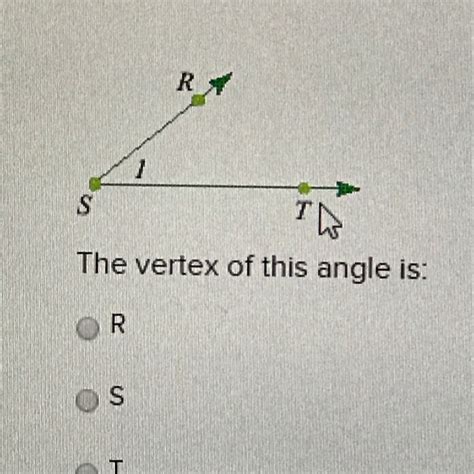 The vertex of this angle r s t