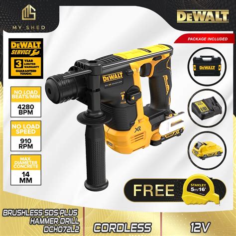 Dewalt Dch L Gb V Brushless Cordless Mode Sds Plus Rotary Hammer