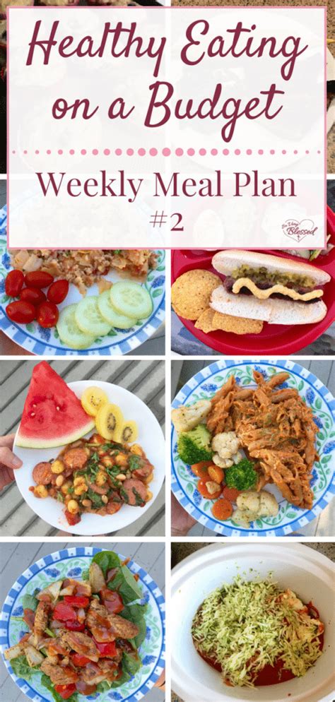 Healthy Eating On A Budget - Weekly Meal Plan #2