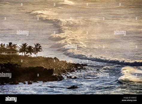 Hawaii Oahu North Shore Eddie Aikau 2016 Aerial View Of A Large