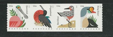 Scott 4995 98 COASTAL BIRDS S A COIL STRIP 4 MNH The Stamp Nut