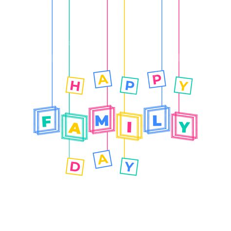 Happy Family Day Lettering Vector Clipart, Family Day, Family Day ...