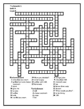 T es branché 1 Unité 4 Leçon B Crossword by jer520 LLC TPT