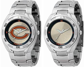 Chicago Bears Watch Fossil Flash Logo Kaleido Mens Nfl Wristwatch