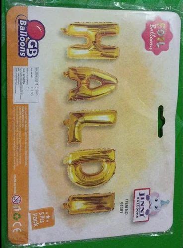 Golden Helium Jinni Haldi Foil Balloon Packaging Type Packet At Rs 35