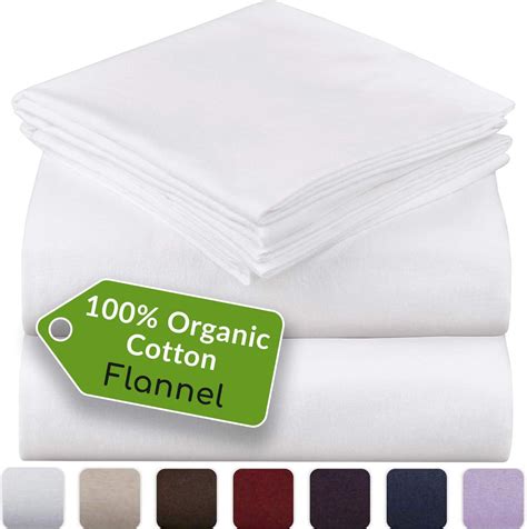 Mellanni 100 Organic Cotton Flannel Sheet Set